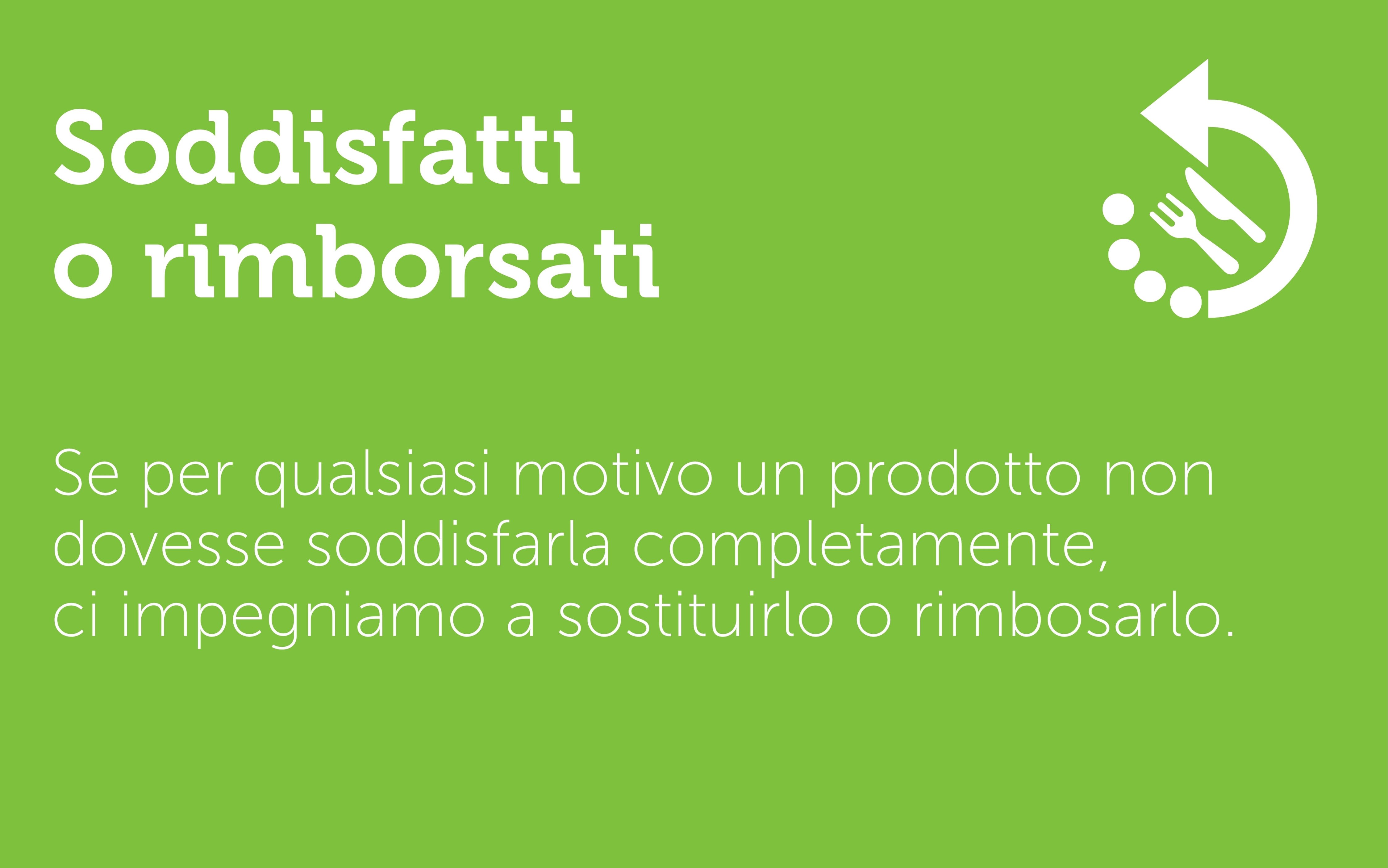 Soddisfatti o rimborsati